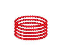 HSQYJ 5Pcs Birthstone Crystal Bracelets for Women Stretch Bead Bracelet Dainty Stack Friendship Bracelets to Daughter Mom Birthday jewellery Gift (Jul. Red)