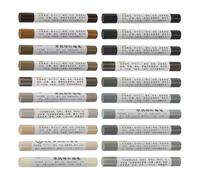 Hsrag 20Pcs Furniture Touch Up Pens & Wax Sticks - Wood Repair Kit, Grey Wood Filler for Wooden Floor Scratch Repair, Laminate Floor Repair Kit, Furniture Repair Pens for Tables, Holes (Gray Series)