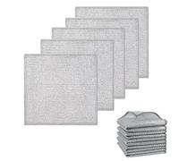 Hsrag 5 Pcs Smart Scrubs-Non-Scouring Cloths, Multipurpose Wire Miracle Cleaning Cloth, Reusable Wet & Dry Wire Cleaning Rag, Metal Washcloth for Kitchen
