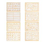 Hsrag 8 Sets Nature Painting Stencils for Craft Reusable, 64 Pcs Flower Stencils for Walls Drawing Craft DIY, Supplies for Scrapbook Notebook Card Making Wood Wall Art Decor