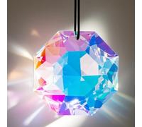 Hsrag Rainbow Prism Suncatcher for Window, Colored Sun Catcher, Crystal Octagonal Beads Sun Catcher Prisms Indoor Outdoor Hanging Decor