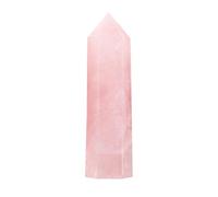 Hsrag Rose Quartz Hexagonal Crystal Wand - K5 Grade, 9-10cm Polished Point for Healing & Meditation