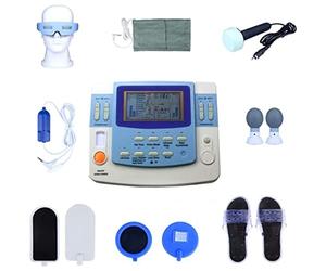 HSRG Low Frequency 9 Channels Physiotherapy Therapy, Acupuncture Body Massager Machine Ultrasound Tens EMS Machine with Laser, Unblock the Meridians and Muscles of the Whole Body
