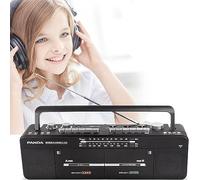 HSRG Retro Cassette Player Recorder, Bluetooth Boombox with AM/FM Radio, Double Tape Player, One-Click Recording/Transcription, Radio Speaker and Earphone Jack, Classic Retro Style