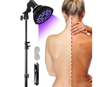 HSRG Tanning Lamp with Tripod, 54W Portable Aluminum Facial Tanning Lamp, 18pcs LEDs 460nm Home Sunbathing Self Tanning Device, for Eye Protection and Self Tanning