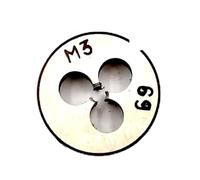 HSS 1PCS Metric Thread Right Left Round Die M3 M3.5 M4 M4.5 M5 M5.5 M6 M7 X1 X0.75 X0.5 X0.35 Screw Threading Dies(M5X0.5L Left)