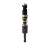 HSS Brass Drill Bit with Self Centering Feature and Spring Loaded Guide for Door and Cabinet Hinge Screws, Designed to Prevent Bit Movement and Sawdust Blockage (1/4)