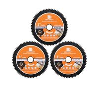 HSS Circular Saw Blade 3inch - BRSCHNITT 3pcs 72T 11.12-9.5mm Arbor Cutting Discs for Wood, Copper, Aluminum, Plastic and Soft Metal