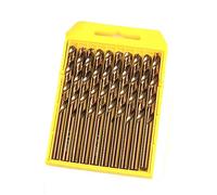 HSS-Co 5% Cobalt Jobber Drill Bit Set, Spiral Drill Bit for Drilling on Stainless Steel, Hard Steels, Metal (6.5 mm (10 Pieces)