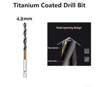 HSS Coated 14 Piece Drill Bit Set with Hex Shank, 1 5 6 5mm for Cordless and Standard Drills (4.8mm)