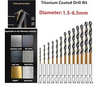 HSS Coated Drilling Bit Kit Featuring Fast Change Mechanism Suitable for Multiple Surfaces (3.2mm)