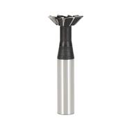 HSS Dovetail Milling Cutter, 45/55/60 Degree Straight Shank Slotting End Mill 8-60mm Diameter CNC Machine Router Bit for Metal (60 Degree,D10mm)