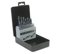 HSS Drill Bit Set 19pc Edge Ground Metric DIN 338 - Sealey S0868 New