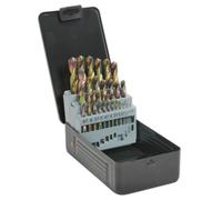 HSS Drill Bit Set 25pc Edge Ground - Metric DIN 338 - Sealey S0938 New