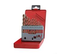 HSS Drill Bit Set with Titanium Coating and Straight Shanks for Metal and Plastic Surfaces (13PCS)