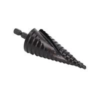 HSS Drilling Engine Drill BIT -Deck Resistant Loch Reamer Hex Schaft Tool for Metal, Smooth Clean Cuts for Cordless Drills, 1 X Step Construction Worker, Black (15 Steps(4-32mm))