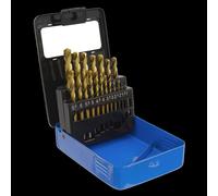 HSS Fully Ground Drill Bit Set 19pc DIN 338 Metric