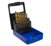 HSS Fully Ground Drill Bit Set 19pc DIN 338 Metric - Sealey AK4719 New