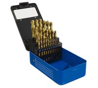 HSS Fully Ground Drill Bit Set 25pc DIN 338 Metric - Sealey AK4725 New