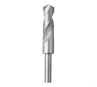 HSS High Speed Steel Drill Bit Reduced Shank 14-32mm Diameter Round Shank For Low Medium Tensile Strength Materials 135-150mm Length Silver(22mm)