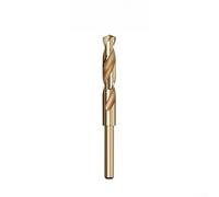 HSS M2 Drill Bit, Reduced Shank, Gold, 13-15mm(14mm) | For Metal Drilling, Hardened M2 Steel, for ideal for Engineers, for Gold Titanium Nitride Coat, Fits Standard Chucks