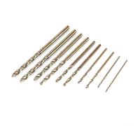 HSS M35 Cobalt Steel Drill Bit Set, 10 Pcs Metal Drilling Tools with 1mm 1.5mm 2mm 2.5mm 3mm Sizes for Stainless Steel Construction Metalworking