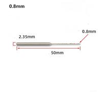 HSS Mini Drill Bits Featuring a 2 35mm Shank Suitable for Use on Soft Materials Like Wood & Rubber (0.8mm)