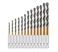 HSS Screw Taps, 3/7/13 Pcs Hex Shank Cobalt Twist Drill Bits(13pcs 1.5-6.5mm)