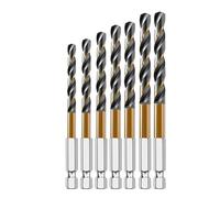 HSS Screw Taps, 3/7/13 Pcs Hex Shank Cobalt Twist Drill Bits(7pcs 4-6.5mm)