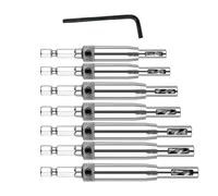 HSS Self Centering Drill Bits for Wood Door Pilot Hole Hinge Drill Bit, 7PCS