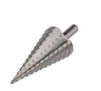 HSS Step Bits, 4-42mm High Speed Steel Cone Drill Bits Hole Cutter for Wood, Stainless Steel, Sheet Metal (Silver)