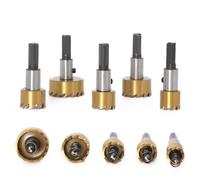 HSS Step Drill Bit 5 Piece Set 16-30mm Titanium Coated High Speed Steel Metal Hole Cutter for Stainless Steel Aluminium Wood Plastic