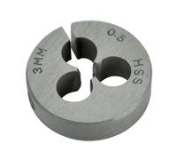 Faithfull HSS Straight Flute Split Die M3 x 0.5 (13/16 O.D)