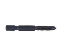 HSS Tap, Hex Shank Drill Bit, Screw Thread, Straight Flute Machine Tap for Metal Wood Plastic, M2.5-M12 Black(6mm)