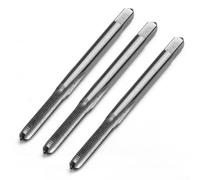 HSS Tap Kit, 6-48 UNS 3 Pcs Flute HSS Tap Kit Set High Speed Steel Taper, And Bottom Cone for Metalworking Tool