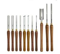 HSS Woodturning Gouges for Wood Lathe Wooden Turning Tools Carving Chisels Woodworking Accessories with Walnut Handle 50mm Roughing Gouge