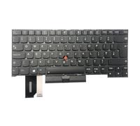 HSSDTECH No Backlit Keyboard Replacement Part for Lenovo Thinkpad T490S 20NX 20NY, T495s 20QJ 20QK, X1 Extreme Gen 1 2, P1 Gen 1 2, PK131BR1A20 SN20R66015 Keyboard (UK English Layout - ISO)