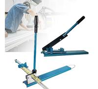HSSMEUR Manual Din Rail Cutter Tool,Bench Top Trunking Cuttinghine,Double Groove Rail Cutter Tool W/ 50CM Ruler,PVC Trunking Cutter