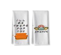 HSSPIRITZ Funny Friends TV Show Kitchen Towels, Merchandise Gifts for Kitchen Bathroom Decor, 2 Pack Cute TV Show Dish Towels, Birthday Housewarming Christmas for Women Men