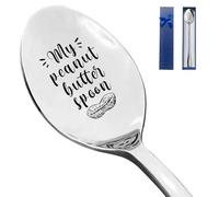 HSSPIRITZ My Peanut Butter Spoon Funny Engraved Stainless Steel Spoon,Peanut Butter Lovers Coffee Spoon Gift,Gift for Moms Dad Boy Girl Women Men Birthday Christmas Valentine's Day Mother's Day Gifts