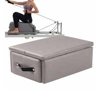 HSSTYLE Pilates Reformer Box Pilates Seat Box with Handle Pilates Accessories Box for Fitness Stretching Balance Training, Exercises to Advance Range of Motion,gray
