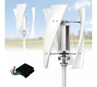 HSSTYLE Vertical Wind Generator Kit with Permanent Magnet Alternator and Charge Controller, Wind Power System for Cabin, Farm, RV and Remote Off-Grid Use,110V