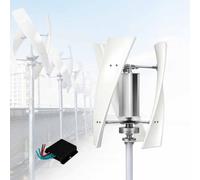 HSSTYLE Wind Turbine Generator Kit with Charge Controller Vertical Electricity Producer Equipment,Vertical Axis Wind Turbine Generator Kit for Marine RV Home Hybrid Solar Wind,110V