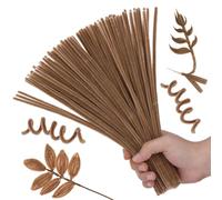 Hssugi Pipe Cleaners, 100PCS Christmas Pipe Cleaners Craft Supplies, Light Brown Pipe Cleaners Bulk Fuzzy Sticks for DIY Art and Craft Projects Home Decoration