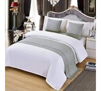 HSTANGKY Bed Runner Bedding Scarves Modern Simple Bed End Towel Soft Bed Throws Protection Guesthouse Coverlet Decoration for Twin Queen King Size-Gray||50X260cm for 2.0m Bed