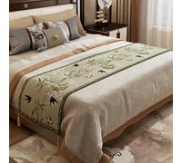 HSTANGKY Hotel Bed Runner Scarf Bedspread Bed End Towel Luxury Coverlet Home Bed Decoration Modern High-grade Bed Throw Soft Bedding Scarf Protection-B||King