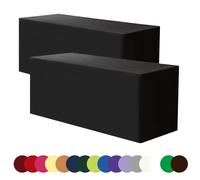 Hstbgdlk Black 2 Pack Table Clothes for 6 Foot Rectangle Tables Fitted Table Covers for Table in Washable Polyester Fabric for Buffet Table, Holiday Dinner, Wedding & Trade Show, 72L x 30W Inches
