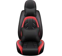 HSTBLEOO Car Seat Covers Universal Full Set for Ford Focus 2 Mk2 3 Mondeo Mk4 Kuga Fusion Ranger Mk3 Fiesta Mk7 Accessories(Black Red Luxury)