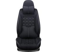 HSTBLEOO Universal Car Seat Covers Leather Full Set, To Fit Most Cars, Side Airbag Compatible(Black Luxury)