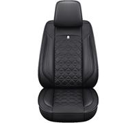 HSTBLEOO Universal Car Seat Covers Leather Full Set, To Fit Most Cars, Side Airbag Compatible(Black Standard)